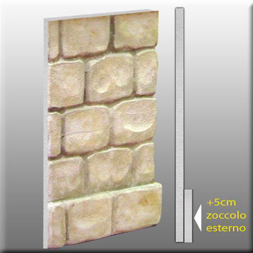 Muro Finta Roccia con Zoccolo in Polistirolo 